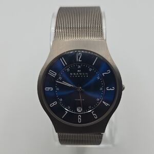Skagen Midnight Blue and Silver Mesh Watch